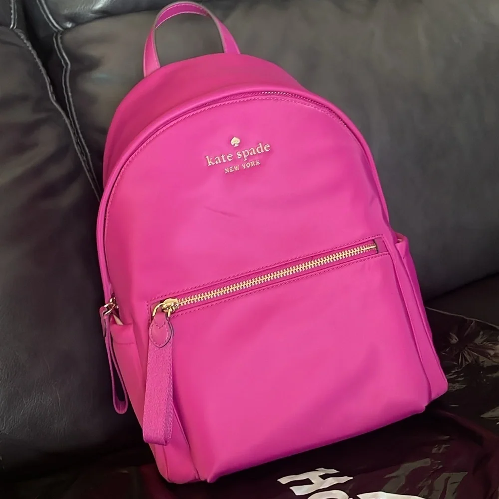 MWT Kate Spade Baja ROSE , beautiful backpack . ๐ measurements on pictures - Picture 4 of 15